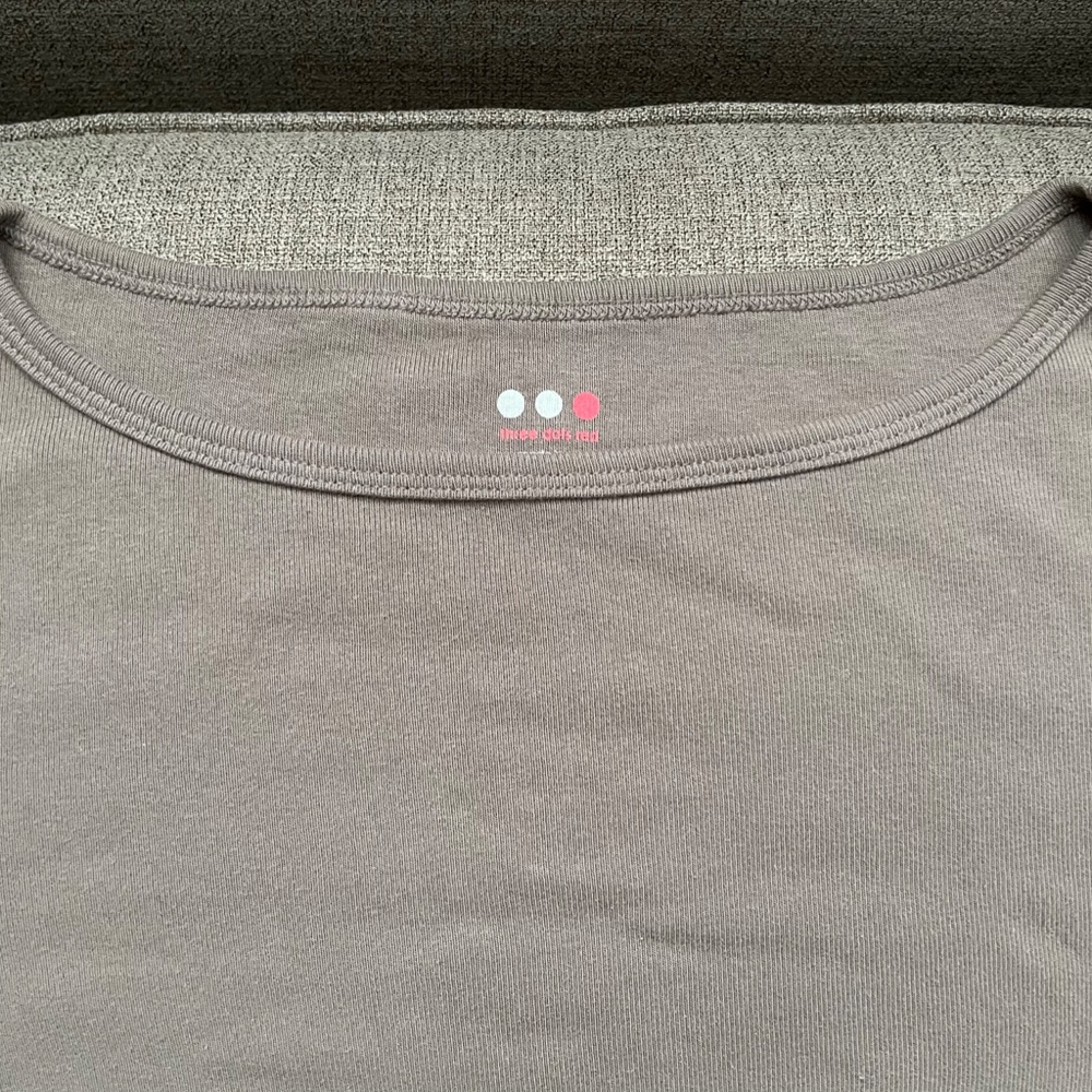 Three Dots 3/4 Sleeve Boatneck Cotton Womens Tee